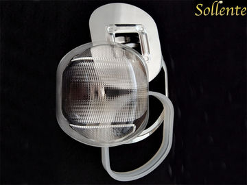 অ্যালুমিনিয়াম প্রতিফলক 107mm 150 * 70 ডিগ্রী সঙ্গে অদৃশ্য গ্লাস COB LED লেন্স